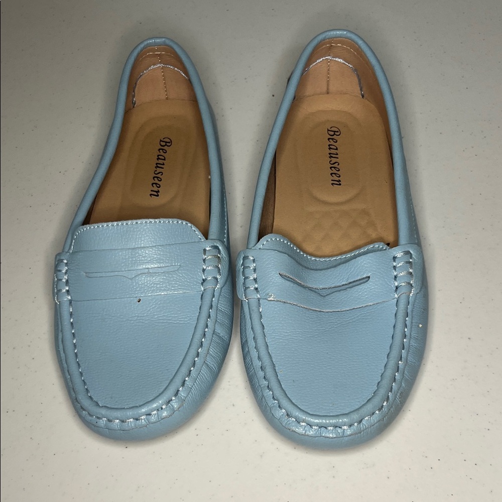 Beausen Light Blue Loafers